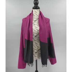 LemLem Oshe Draped Jacket Womens Small Pink Merino Wool Open Front Cardigan Boho